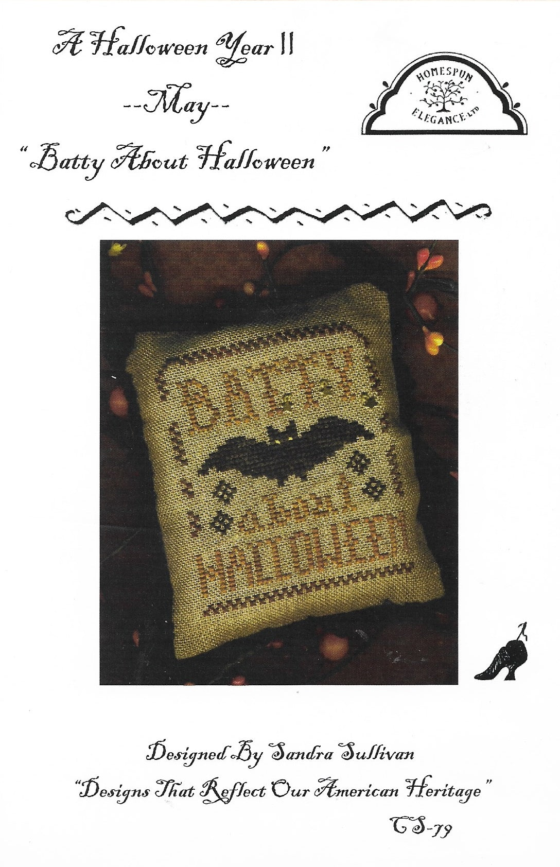 Homespun Elegance A Halloween Year II - May cross stitch patternHomespun Elegance A Halloween Year II - May cross stitch pattern