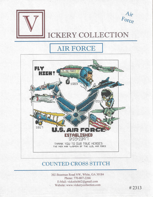 Vickery Collection Air Force 2313 cross stitch pattern