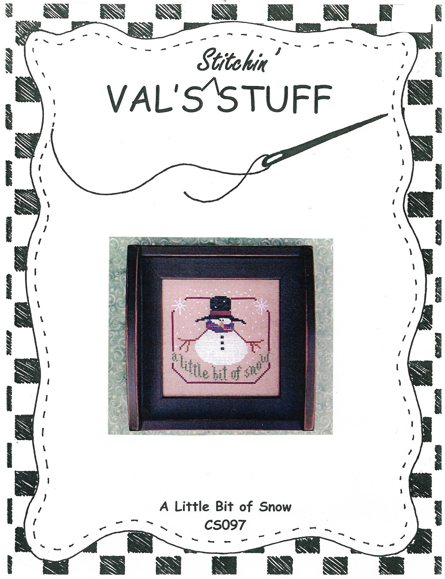 Val's Baby A Little Bit of Snow CS097 snowman cross stitch pattern