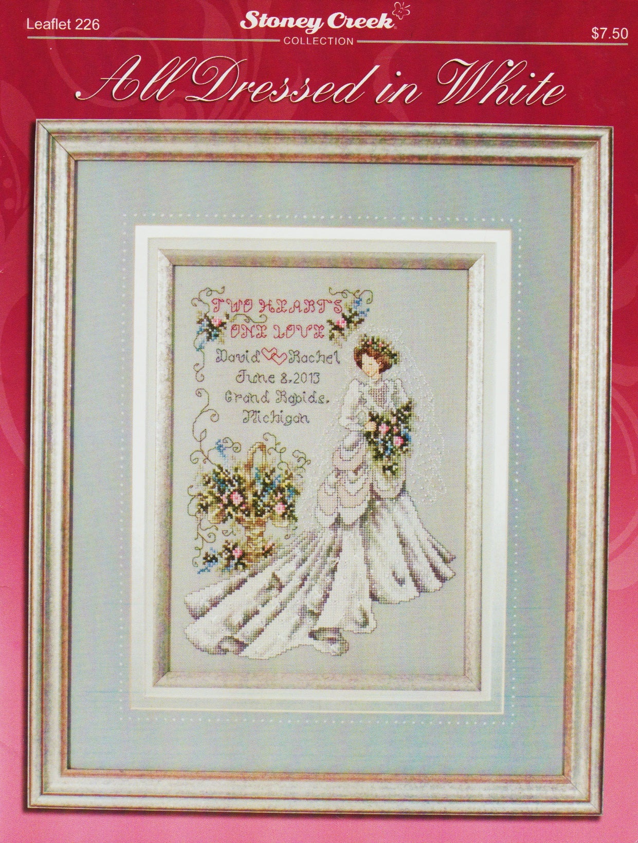 Stoney Creek All Dressed in White LFT226 wedding cross stitch pattern