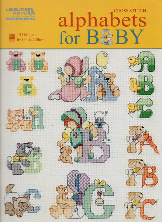 Leisure Arts Alphabet for Baby cross stitch book