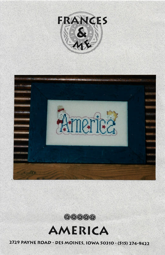 Frances & Me America patriotic cross stitch pattern