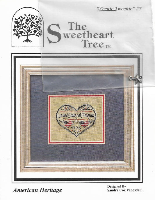 Sweetheart Tree American Heritage Teenie Tweenie 7 cross stitch pattern