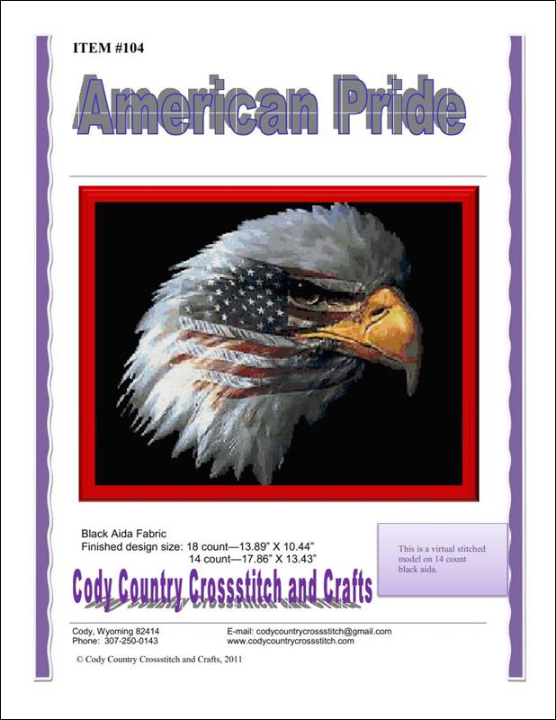 Cody Country American Pride cross stitch pattern
