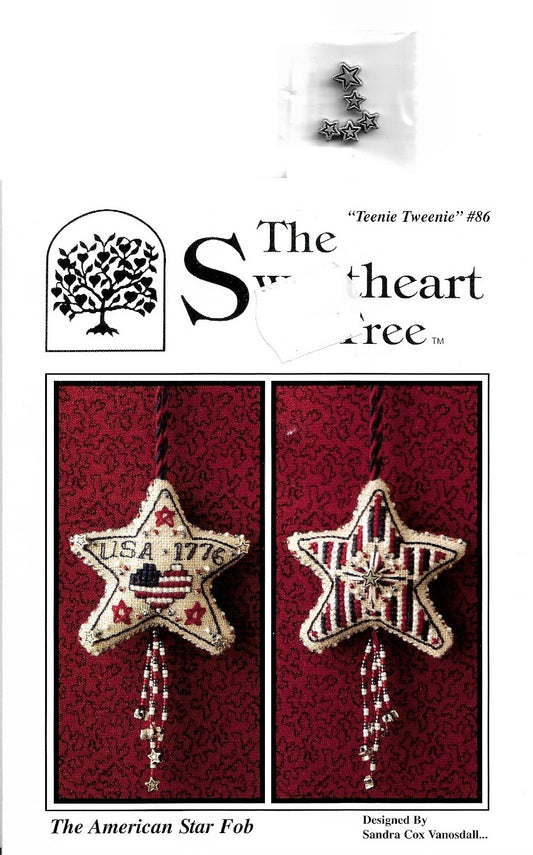 Sweetheart Tree The American Star Fob cross stitch pattern