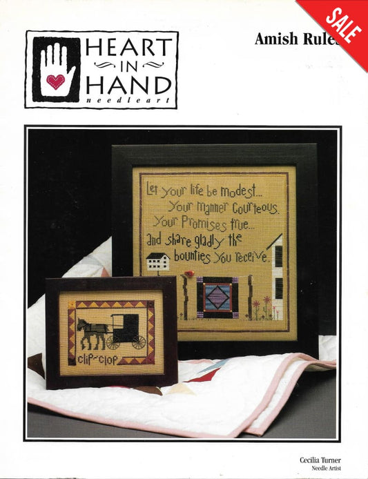 Heart In Hand Amish Rules cross stitch pattern