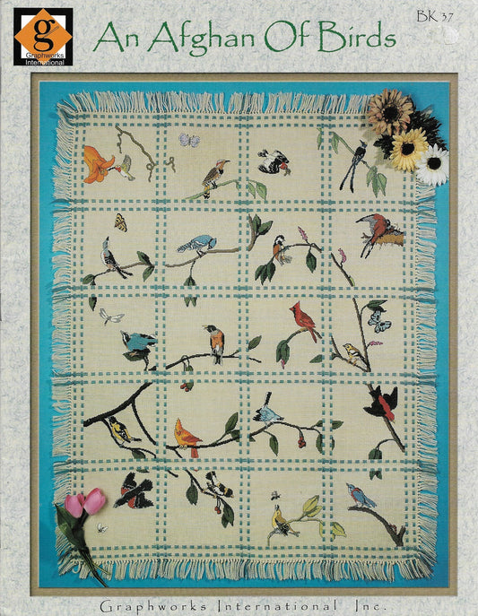 Graphworks International An Afghan of Birds 32 cross stitch pattern