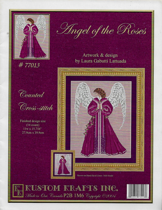 Kustom Kraft Angel of the Roses 77013 cross stitch pattern