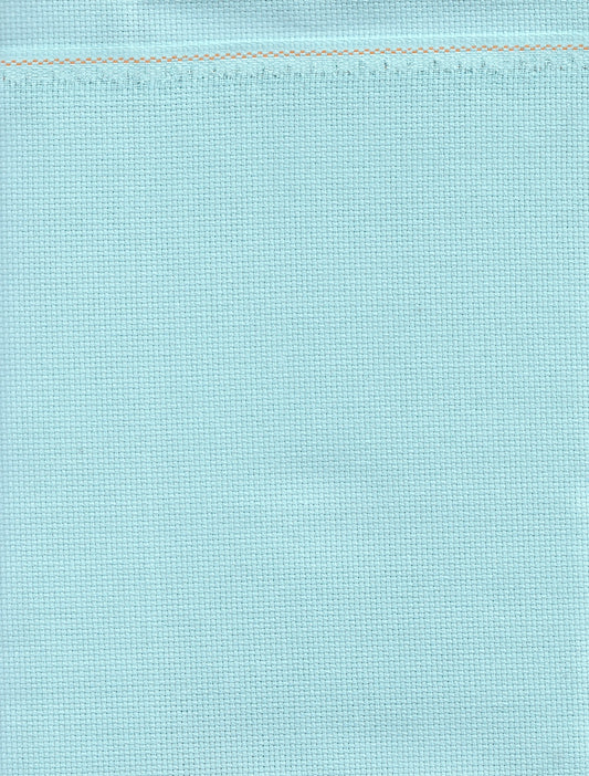 Zweigart Aida 14ct 18x21 Aqua cross stitch fabric