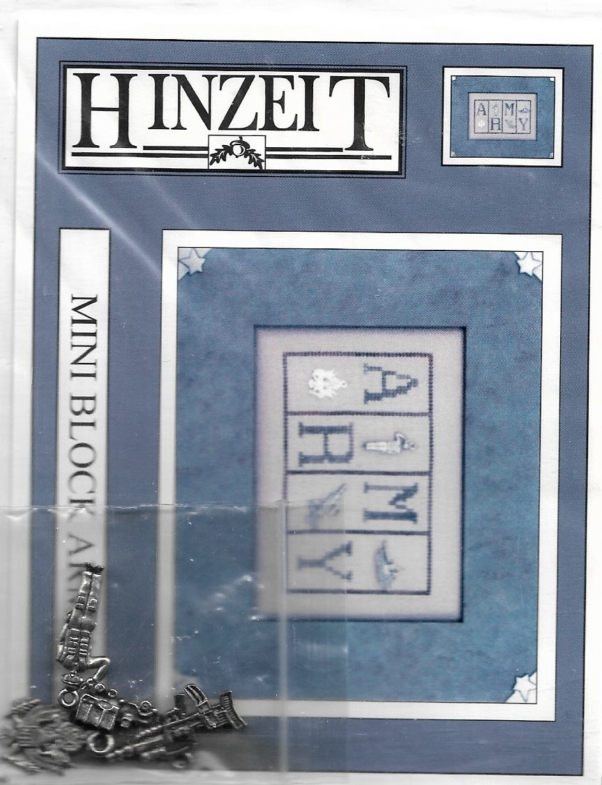 Hinzeit Army charmed cross stitch pattern