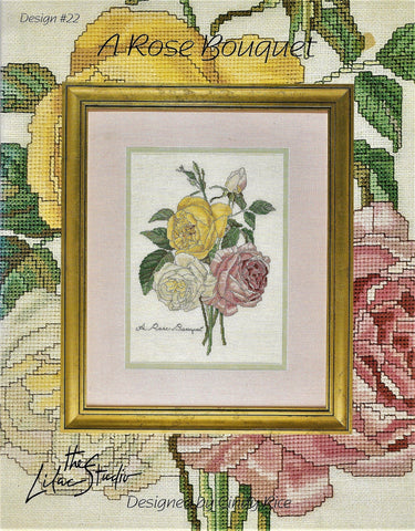 Lilac Studios A Rose Bouquet cross stitch pattern