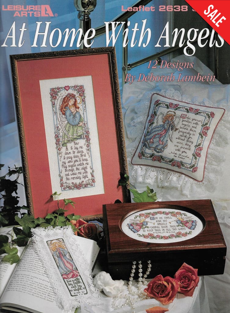 Leisure Arts At Home With Angels 2638 cross stitch pattern