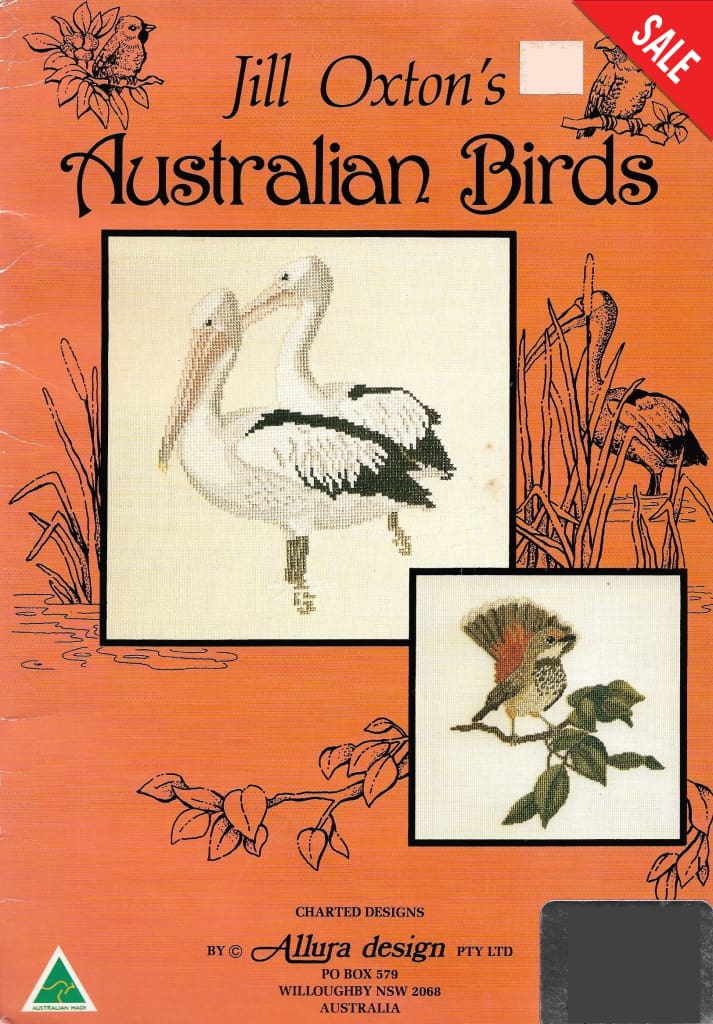 Allura Designs Australian Birds cross stitch pattern