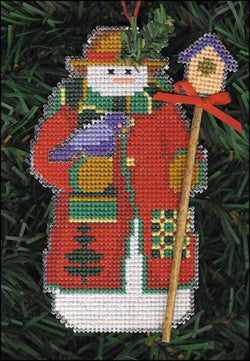 Yarn Tree Avian Snow christmas cross stitch ornament kit