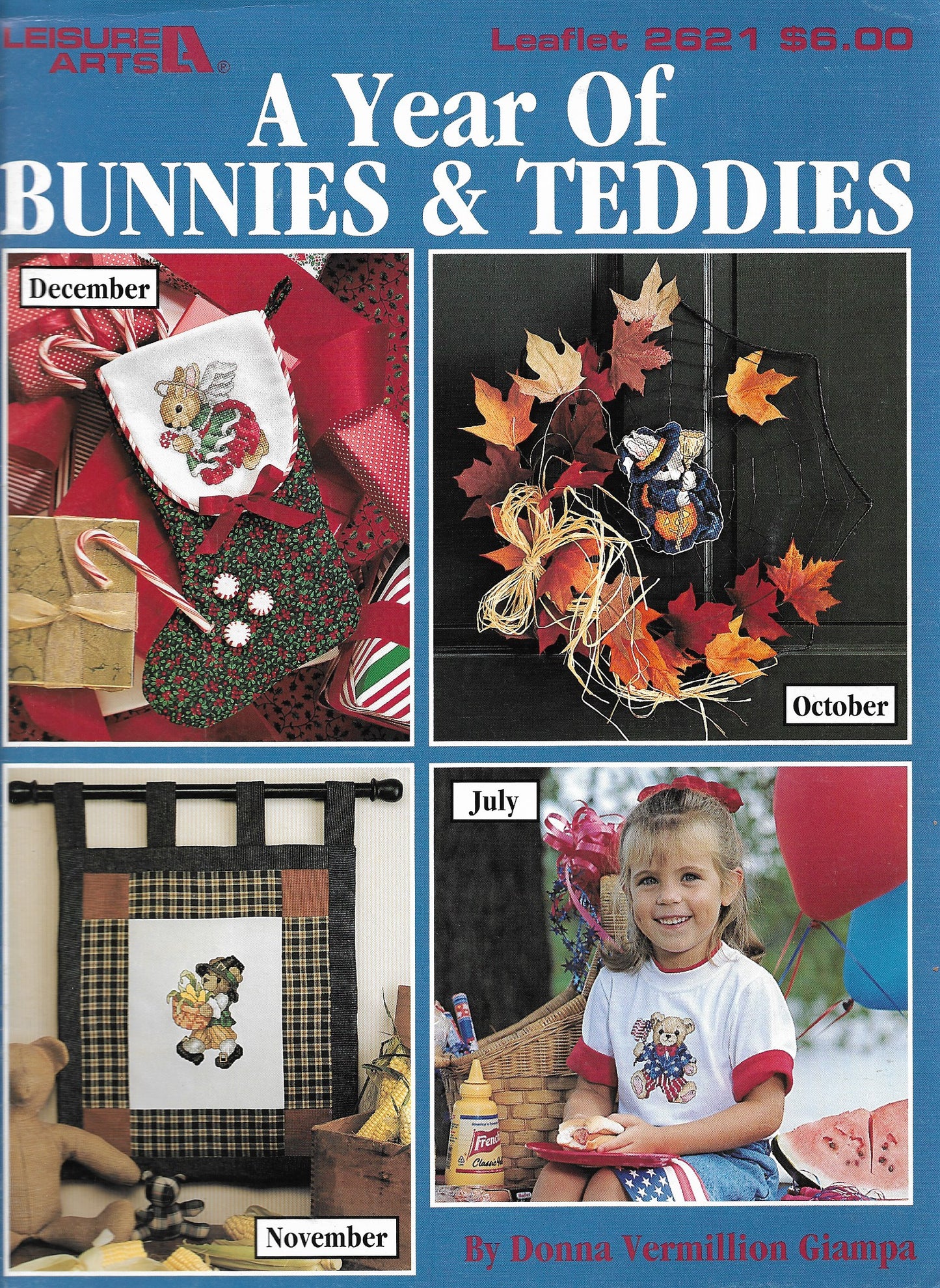 Leisure Arts A Year of Bunnies & Teddies 2621 cross stitch pattern