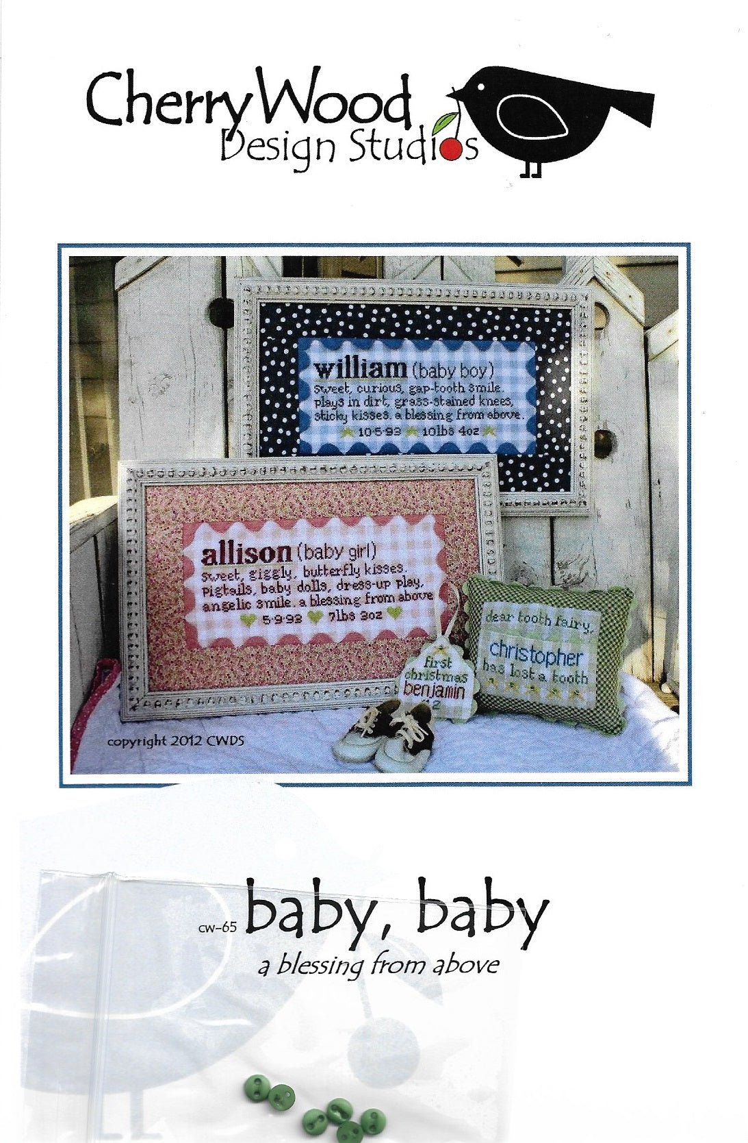 CherryWood Design Studios baby, baby cross stitch pattern