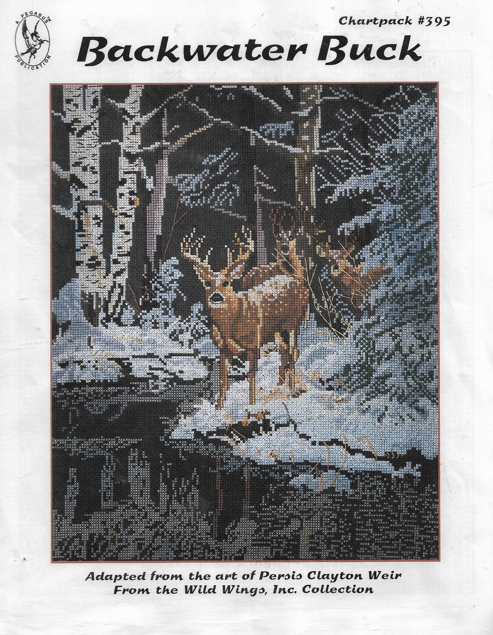 Pegasus Backwater Buck Deer cross stitch pattern