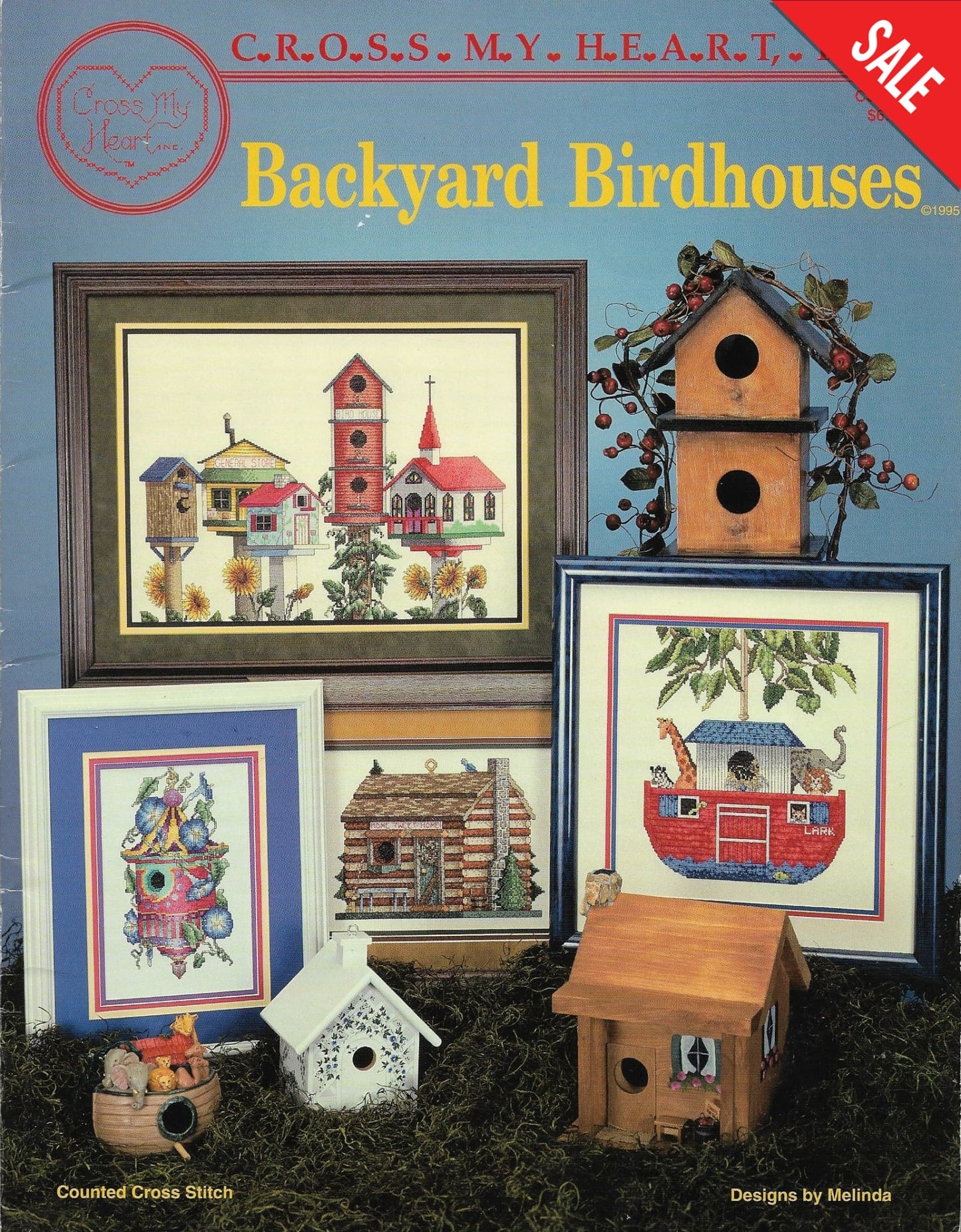 Cross My Heart Backyard Birdhouses CSB-123 cross stitch pattern