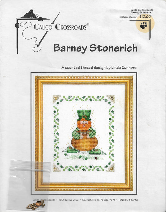 Calico Crossroads Barney Stonerich St. Patricks Day Leprechaun cross stitch pattern