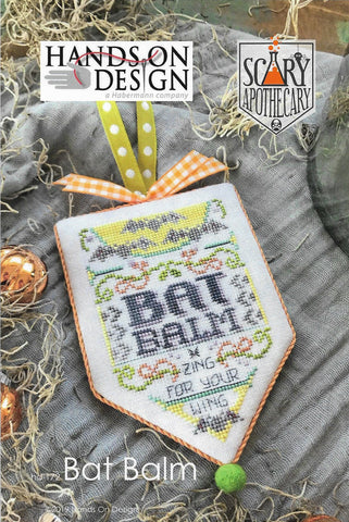 Hands on Design Bat Balm Scary Apothecary HD-172 Halloween Ornament cross stitch pattern