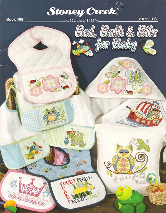 Stoney Creek Bed, Bath & Bibs for Baby BK469 cross stitch pattern