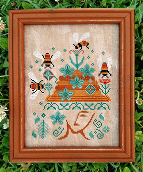 Carriage House Bees in Her Bonnet cross stitch pattern