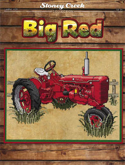 Stoney Creek Big Red LFT439 Farm Tractor cross stitch pattern