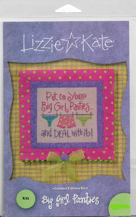 Lizzie Kate Big Girl Panties (Limited Edition kit #729 of 750) cross stitch kit