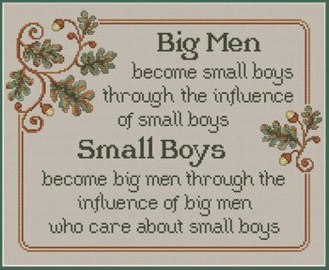 Sue Hillis Big men & small boys cross stitch pattern