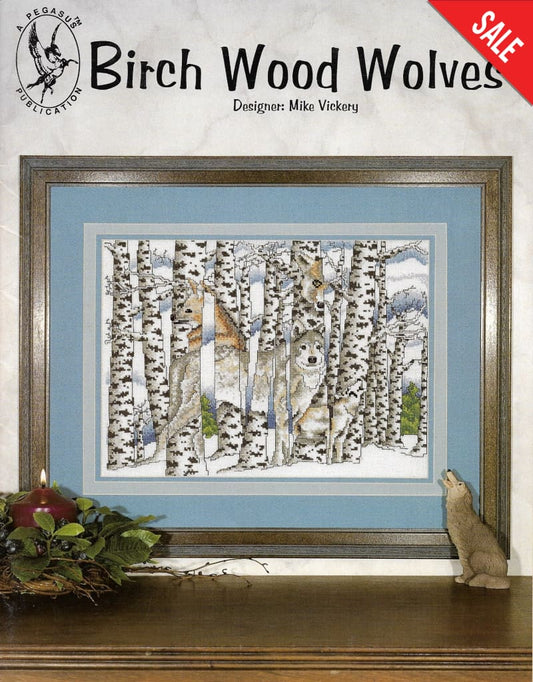 Pegasus Birch Wood Wolves cross stitch pattern