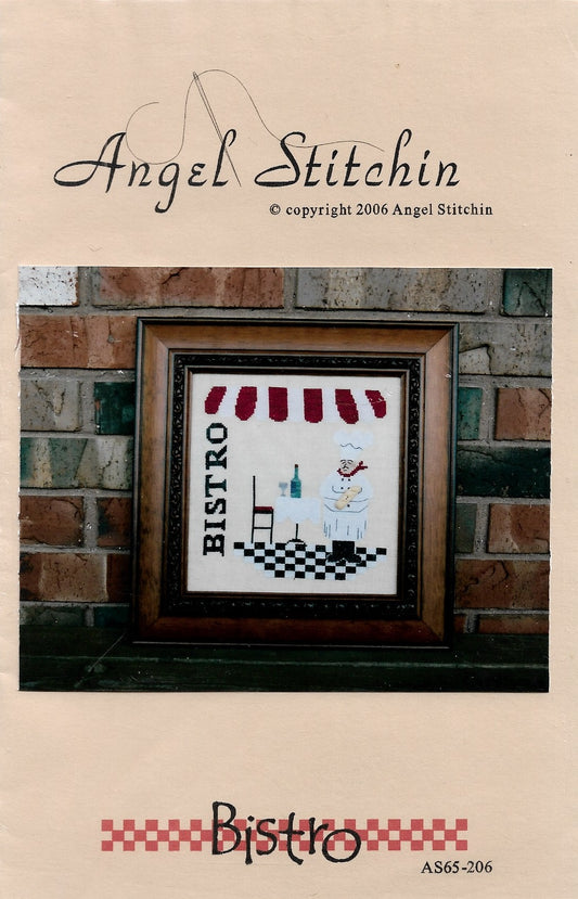 Angel Stitchin Bistro cross stitch pattern