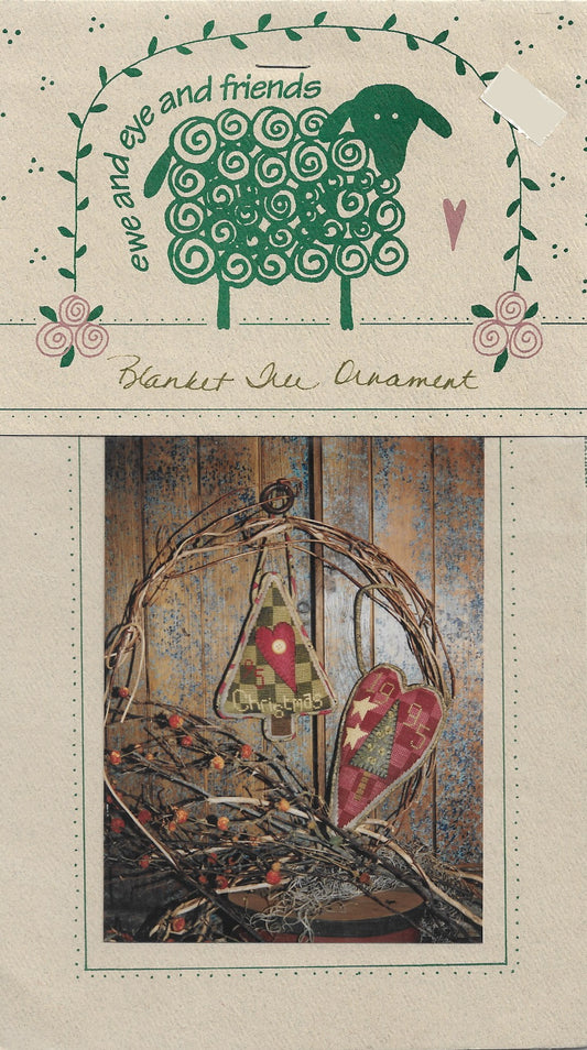 Ewe & Eye Blanket Tree Ornament cross stitch pattern
