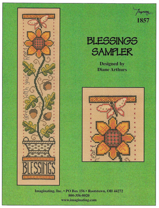 Imaginating Blessings Sampler 1857 cross stitch pattern