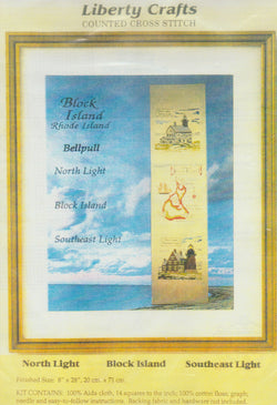 Liberty Crafts Block Island Bellpull cross stitch kit