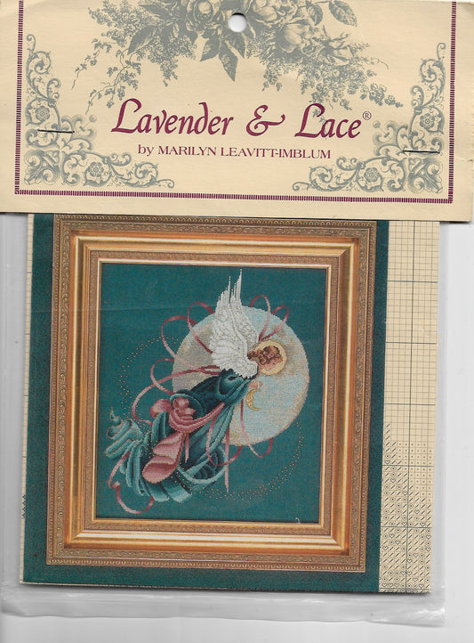 Lavender & Lace Blue Moon Angel L&L36 cross stitch pattern