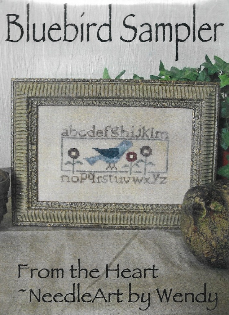 From The Heart Bluebird Sampler cross stitch pattern