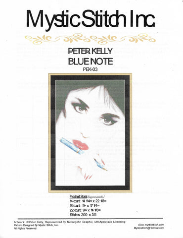 Mystic Stitch Blue Note PK-03 cross stitch pattern