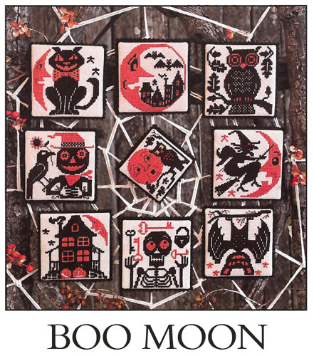 Prairie Schooler Boo Moon Halloween cross stitch pattern