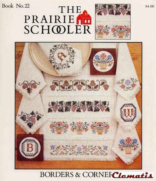 Prairie Schooler Borders and Corners 22 cross stitch pattern