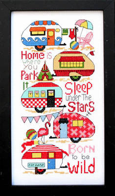 Bobbie G. Designs Born to be wild camper cross stitch pattern