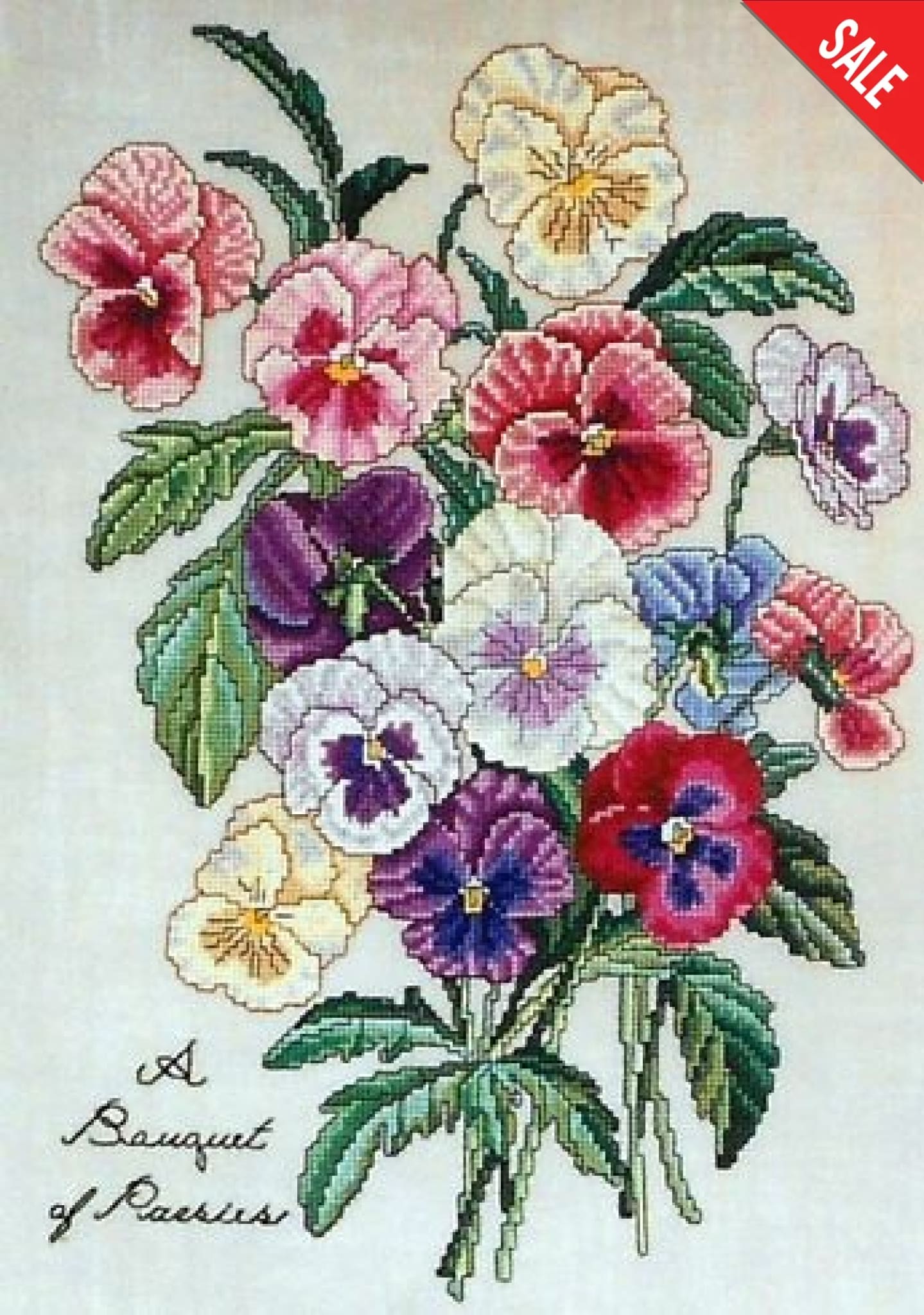 Lilac Studio A Bouquet of Pansies II 33 cross stitch pattern