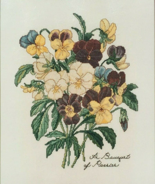 Lilac Studio A Bouquet of Pansies 21 cross stitch pattern
