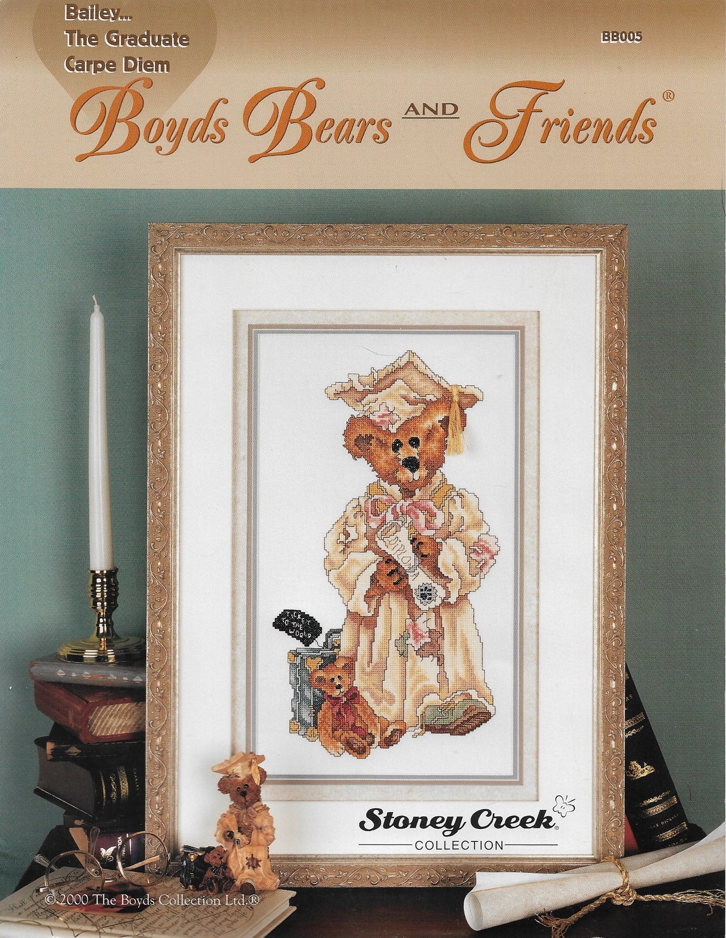 Stoney Creek Bailey The Graduate Boyds Bears and Friends BB005 cross stitch pattern