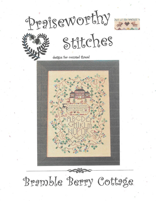 Praiseworthy Stitches Bramble Berry Cottage cross stitch pattern