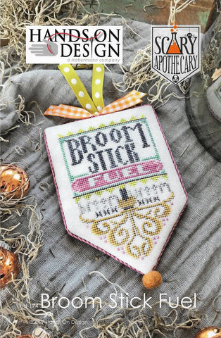 Hands on Design Broom Stick Fuel Scary Apothecary HD-174 Halloween Ornament cross stitch pattern