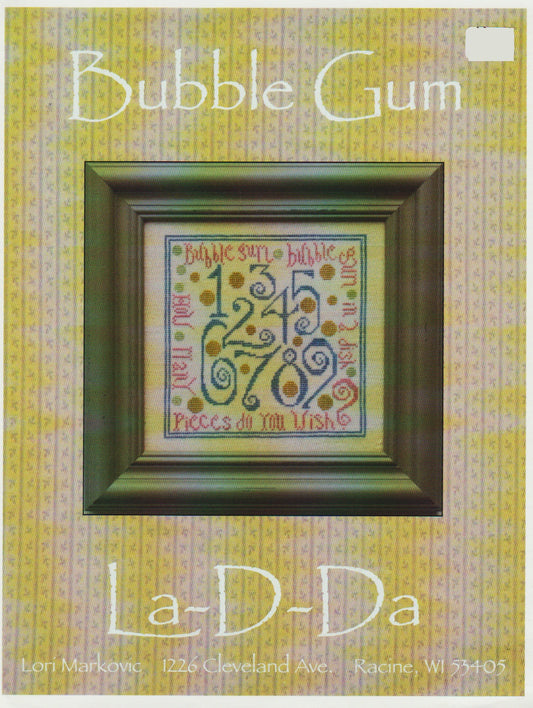 La-D-Da Bubble Gum cross stitch pattern