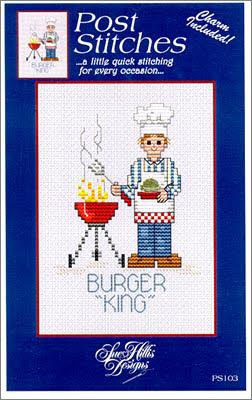 Sue Hillis Burger "King" PS103 BBQ cross stitch pattern
