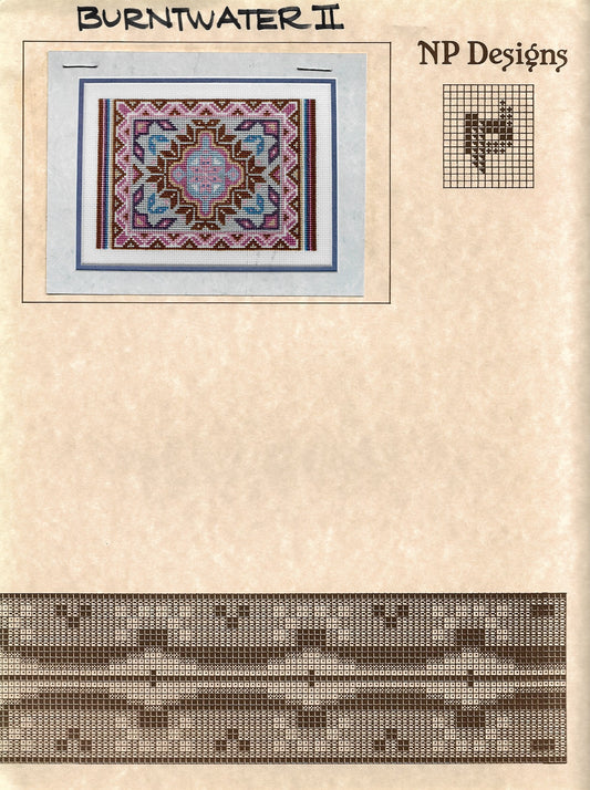NP Designs Burnt Water II navajo rug native american cross stitch pattern