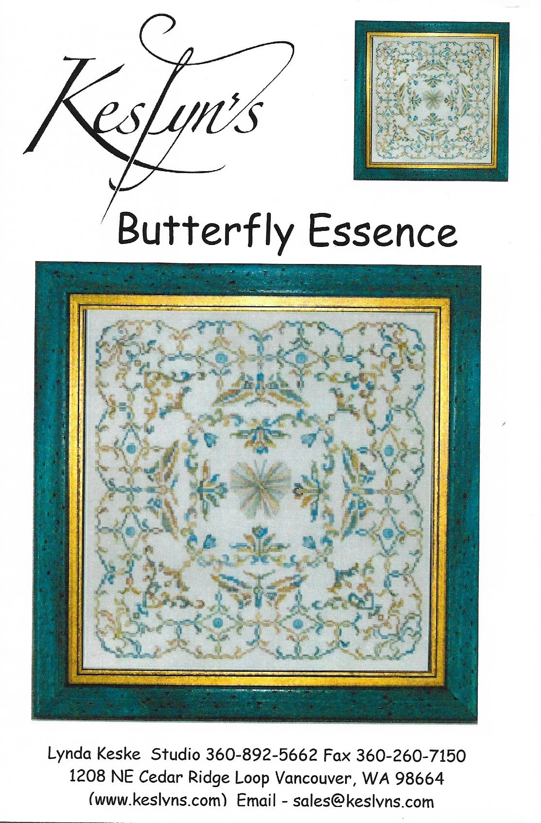 Keslyn's Butterfly Essence cross stitch pattern