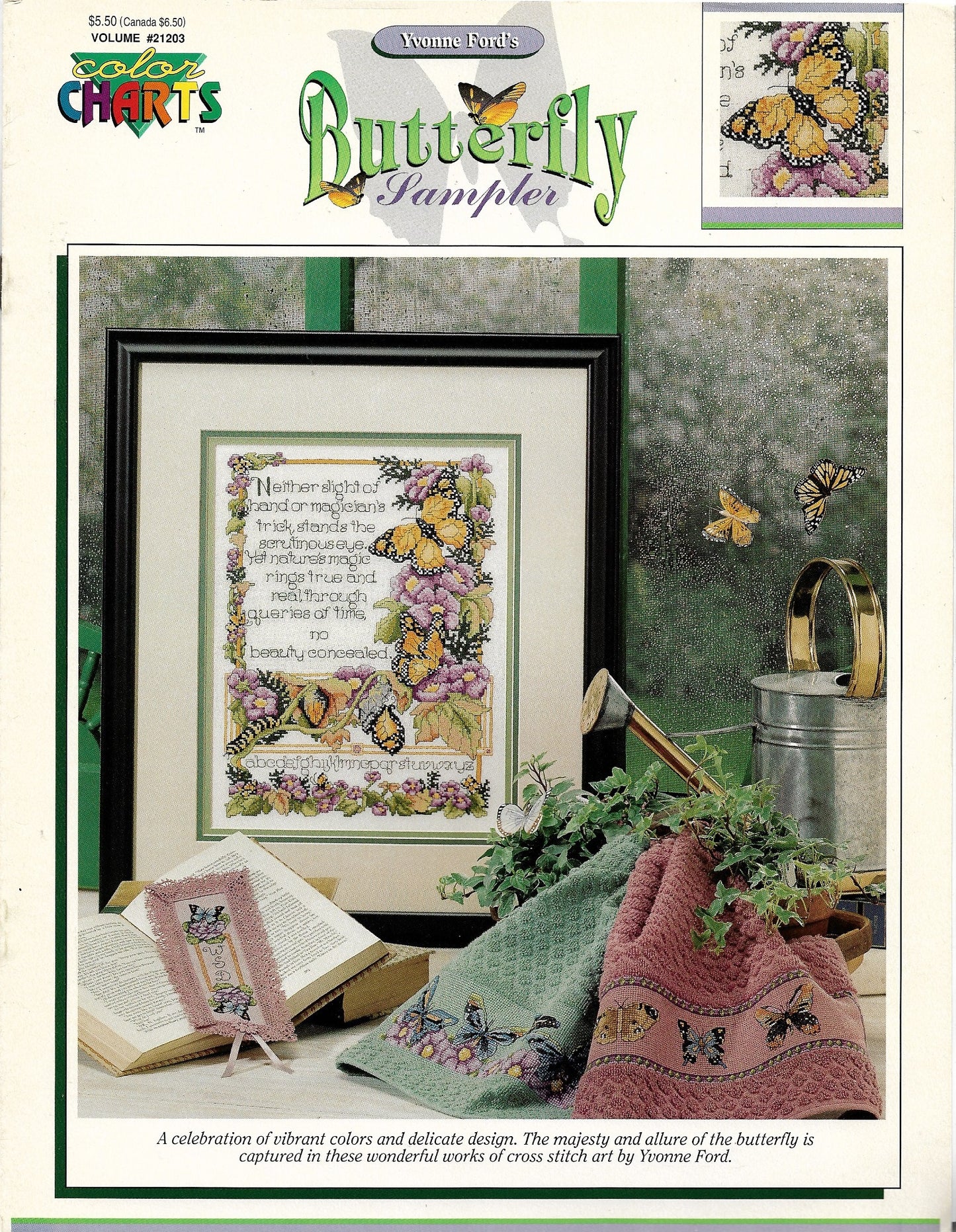 Color Charts Butterfly Sampler 21203 cross stitch pattern